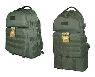 Тактичний туристичний міцний рюкзак-трансформер 40-60 літрів олива