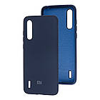 Чохол Silicone Case full для Xiaomi Mi 9 Lite navy blue синій (сяомі ксіомі мі 9 лайт), фото 3