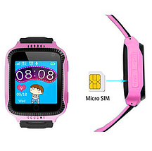 Дитячий розумний смарт-годинник Smart baby watch Q529 GPS з камерою прослуховування для дітей із трекером Рожевий, фото 4