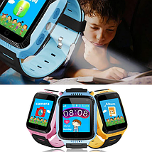 Дитячий розумний смарт-годинник Smart baby watch Q529 GPS з камерою прослуховування для дітей із трекером Рожевий, фото 5