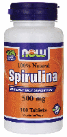 Спирулина органическая Now Foods Spirulina 500 mg 100 Tabs
