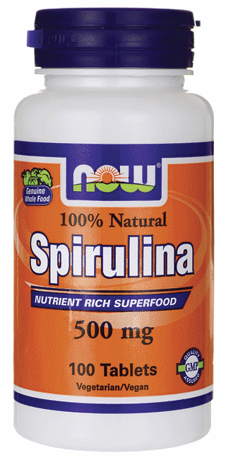 Спирулина органическая Now Foods Spirulina 500 mg 100 Tabs - фото 1 - id-p166767238
