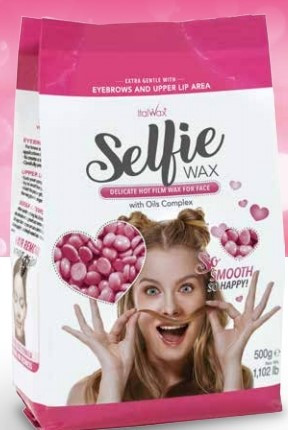 Віск гарячий в гранулах , плівковий для особи ITAL WAX Селфи 250 гр. Ручна расфасовка.