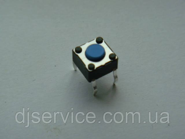 Микрокнопка тактова Taiwan 6x6mm 4.3 мм для пультів, dj контролерів, фото 1