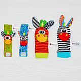 Розвивальні браслети та шкарпетки брязкальця Sozzy (набір 4 штуки) ОРІГІНАЛ, фото 2