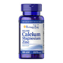 Кальцій магній цинк Chelated Calcium Magnesium Zinc 100 таб, фото 5