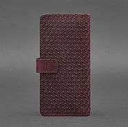 Портмоне з натуральної шкіри 7.0 Карбон (бордове), фото 4