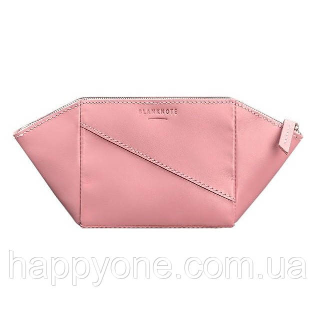 Жіноча косметичка з натуральної шкіри (рожева), фото 1