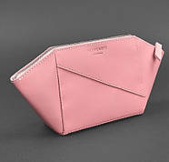 Жіноча косметичка з натуральної шкіри (рожева), фото 2