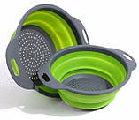 Друшляк силіконовий складаний Collapsible filter baskets 7105, 2 шт S, фото 3