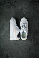 Кросівки Nike Air Force White/Orange 2.0 жіночі білі. Шкіряні кроси в білому кольорі Найк Аір Форс, фото 5