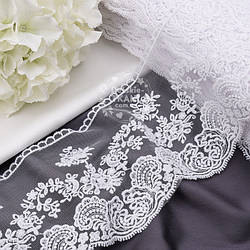 Мереживо "Блюмарин класика" білого кольору, ширина 15 см (Китай)