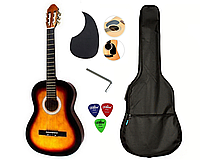 Набор гитара акустическая BANDES CG-851 3TS + чехол + наклейка пикгард