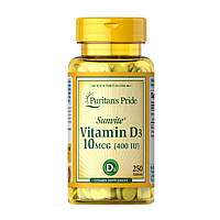 Витамин Д Puritan's Pride Vitamin D3 400 IU 250 таб