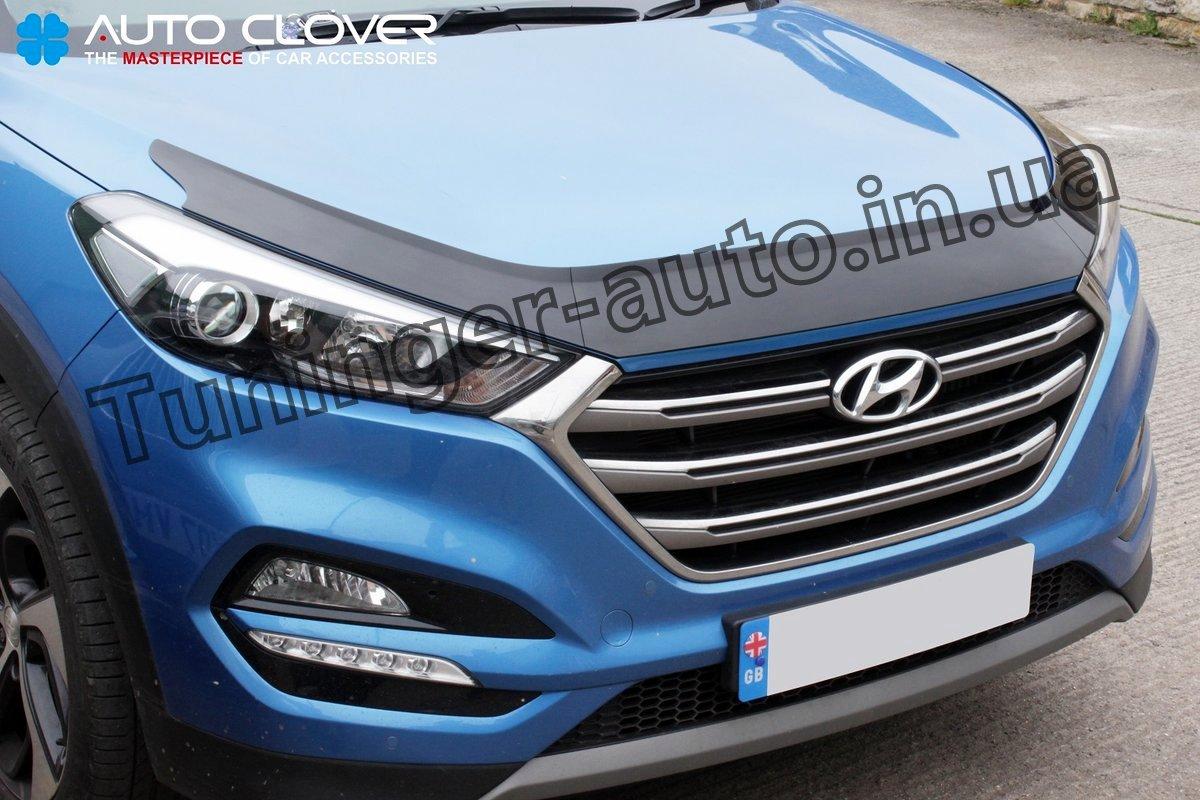 Дефлектор капоту (мухобійка) Hyundai Tucson 2015- (Autoclover D595)