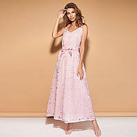 Рожеве літнє ошатне плаття розміри 42-54 "Асторія"
