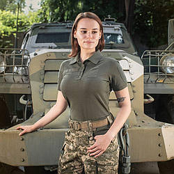 M-Tac поло ЗСУ тактичне жіноче олива 65/35 Lady Army Olive