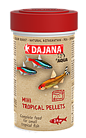 Корм для мальков и мелких рыб Dajana MINI TROPICAL PELLETS 250 мл/130 г