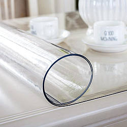 М'яке скло Прозора силіконова скатертина на стіл Soft Glass Захист для меблів 1.4х1.0 м (товщина 2мм)