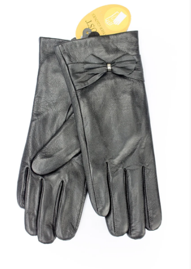 Жіночі шкіряні рукавички Shust Крісті чорні