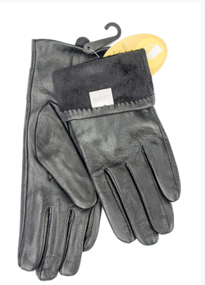 Жіночі шкіряні рукавички Shust Крісті чорні, фото 2