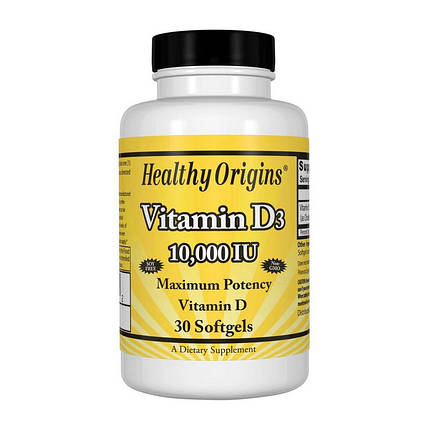 Вітамін Д3 Healthy Origins Vitamin D3 10000 IU 30 гел капс, фото 2