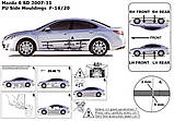 Молдинги на двері для Mazda6 (GH1) 2007–2010, (GH2) 2010-2012, фото 6