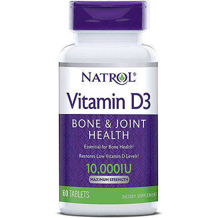 Вітамін Д3 Natrol Vitamin D3 10000 IU 60 таб, фото 2
