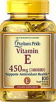 Вітамін Е Puritan's Pride Vitamin E-1000 IU 100 гел капс, фото 5