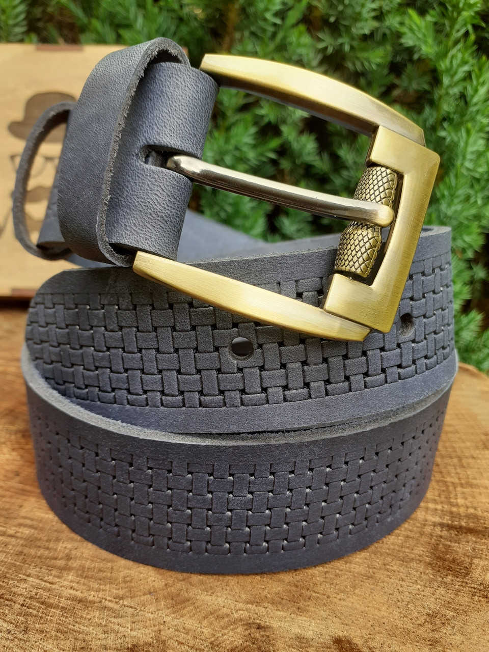 Шкіряний чоловічий ремінь. Шкіряний чоловічий ремінь., фото 1