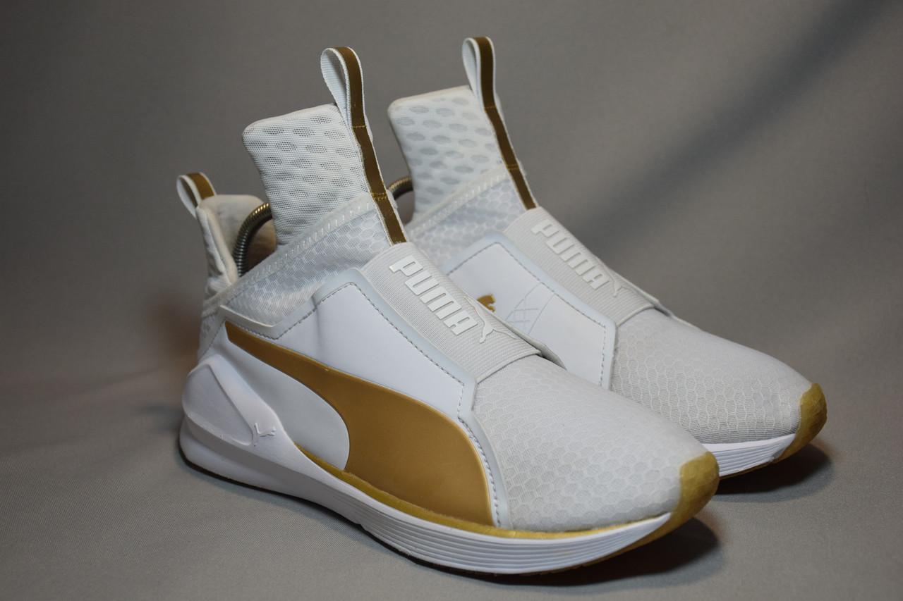 Puma fierce white and clearance gold