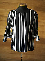 Супер модна чорно-біла блуза в смужку m&co, розмір s