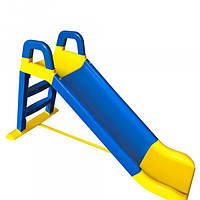 Гірка для катання дітей, 140 см колір синій з жовтим
