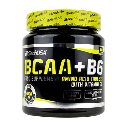 Bcaa для відновлення BioTech BCAA B6 340 таб, фото 3