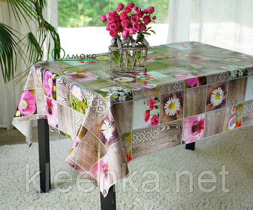 Шикарна клейонка на кухонний стіл на тканинній основі Модерн, фото 2