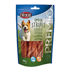 Ласощі для собак Trixie Premio Omega Stripes (Тріксі Преміо палички з куркою) 100г