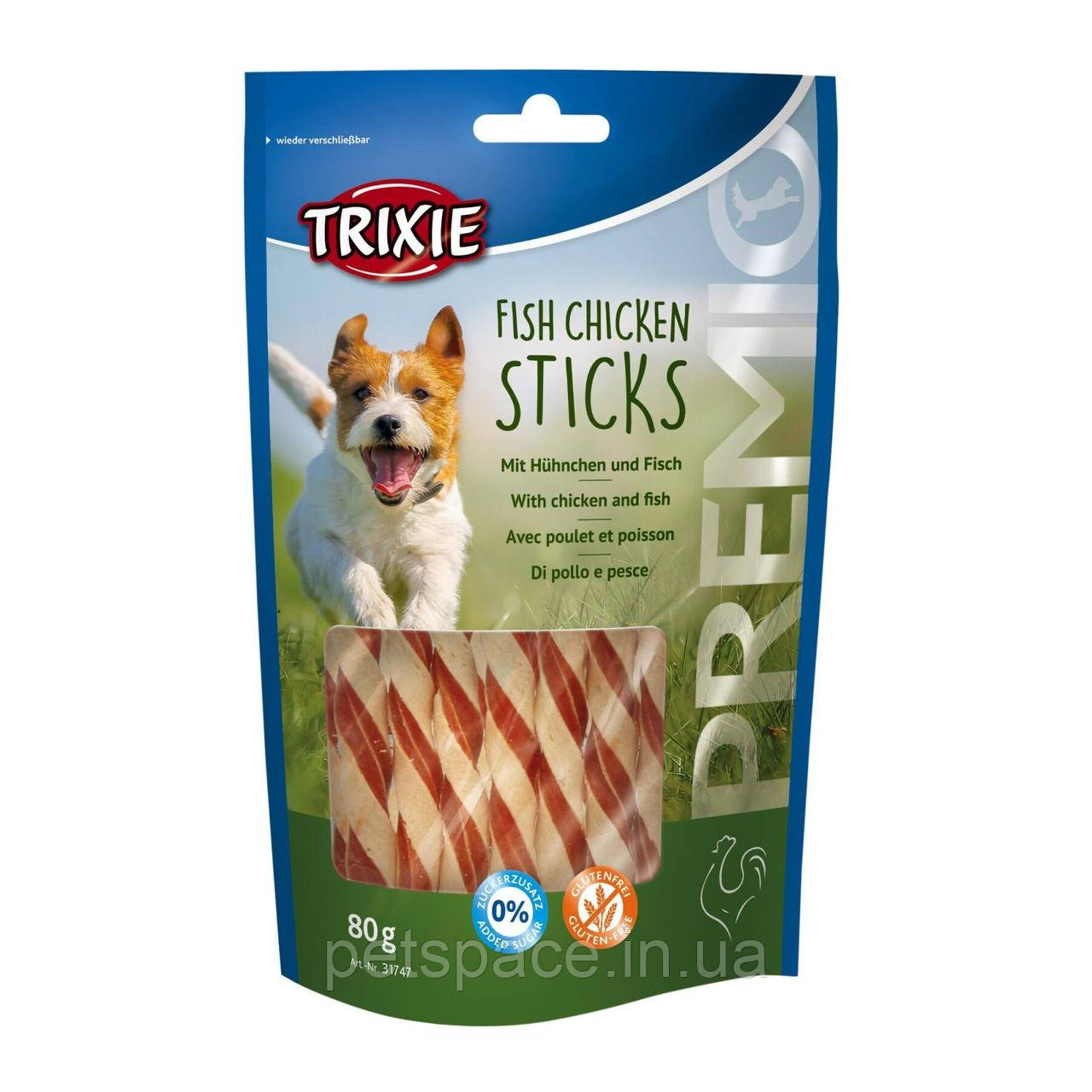 Ласощі для собак Trixie Premio Fish Chicken Sticks (Тріксі Преміо палички з риби та куриці) 80г