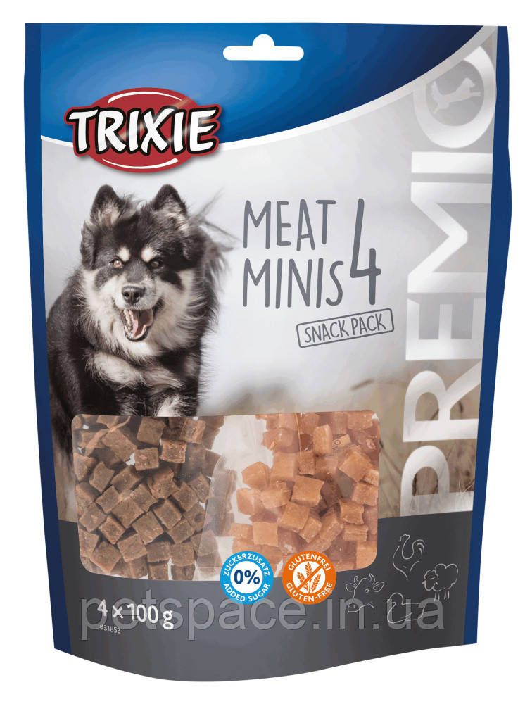 Ласощі для собак Trixie Premio 4 Meat Minis (Тріксі Преміо 4 м'яса) 400г