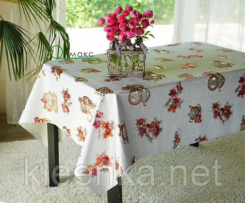 Клейонка на кухонний стіл на тканинній основі з об'ємним малюнком, фото 2