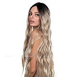 85 см! Довга перука зі штучного волосся Joyce AT без чубчика, термоволосся, колір блондин, фото 5