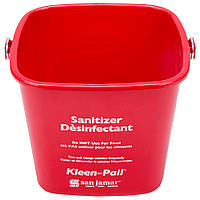 San Jamar 6 Qt Kleen-Pail ведро пластиковое красное, 6л