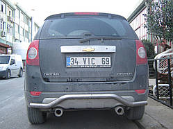 Захист заднього бампера на Opel Antara Хвиля (Чайка) (70 діаметр)