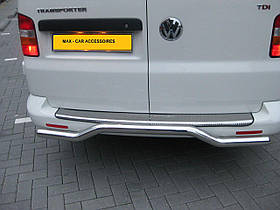 Захист заднього бампера на Volkswagen Transporter T6 Хвиля (Чайка) (70 діаметр)