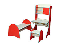 Стінка дитяча  "Лікарня дитяча" з 3-х елементів: стіл, табурет і ліжко