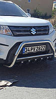 Кенгурятник низький з грилем на Suzuki Vitara (з написом)