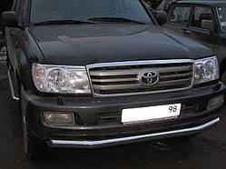 Труба одинарна на Toyota Land Cruiser 100 ( Toyota LC 100) (70 діаметр)