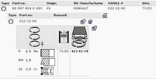 Поршневі кільця 1.4/1.6 SDT MAHLE Dacia Logan, Solenza, SuperNova, Renault Sandero, Duster, Clio 2, Kangoo, , фото 2