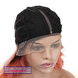 Довга перука термоволосся на сітці - полусистема Ann Full Lace колір рожевий, фото 7