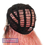 Довга перука термоволосся на сітці - полусистема Ann Full Lace колір рожевий, фото 8