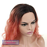 Довга перука термоволосся на сітці - полусистема Ann Full Lace колір рожевий, фото 6